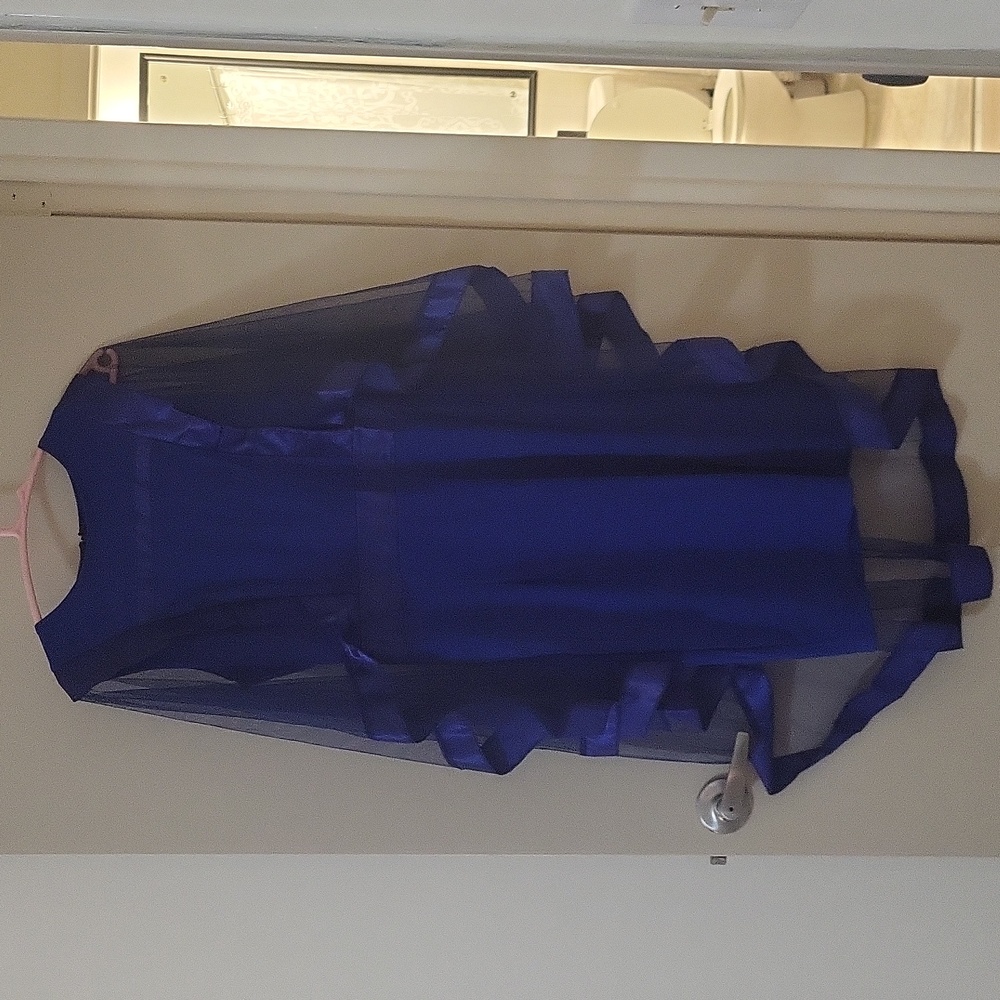 Blue cape dress